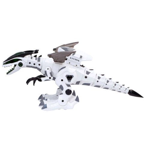 Robot Dinozaur Ze Skrzydłami Na Baterie Porusza Się Światła Dźwięki LEAN Toys Robot Dinozaur Ze Skrzydłami Na Baterie Porusza Się Światła Dźwięki LEAN Toys