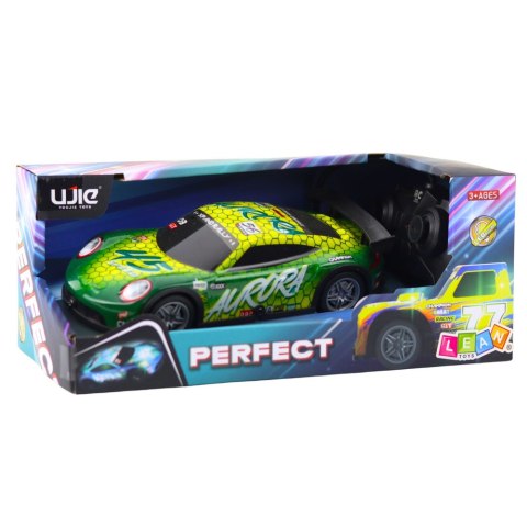 Samochód Wyścigowy Zdalnie Sterowany RC Świecąca Obudowa Zielony LEAN Toys Samochód Wyścigowy Zdalnie Sterowany RC Świecąca Obudowa Zielony LEAN Toys
