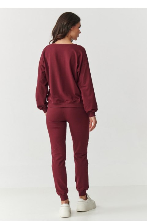 Spodnie Komplet Model M891 Bordo - Makadamia Makadamia Spodnie Komplet Model M891 Bordo - Makadamia Makadamia