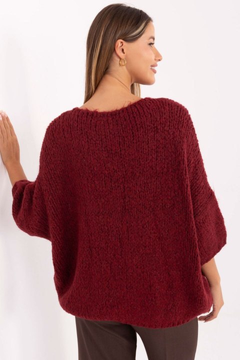 Sweter Damski Model IT-SW-7703.70 Bordo - Italy Moda Italy Moda Sweter Damski Model IT-SW-7703.70 Bordo - Italy Moda Italy Moda