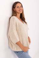 Sweter Damski Model IT-SW-7703.70 Light Beige - Italy Moda Italy Moda