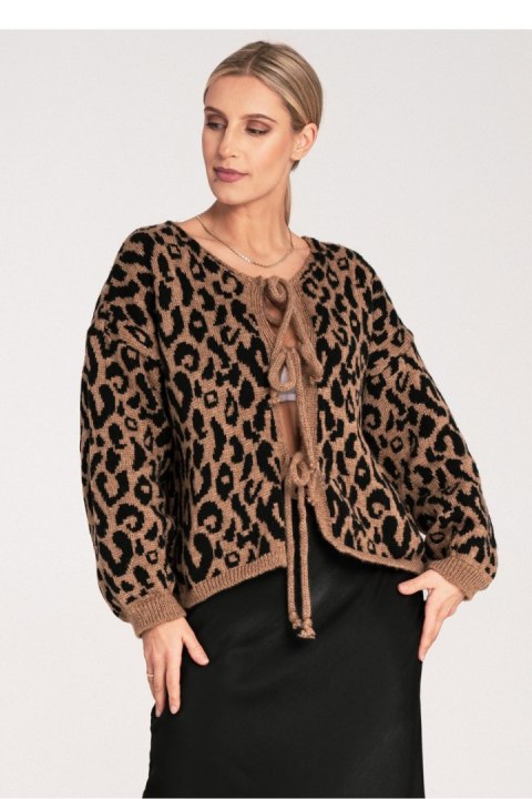 Sweter Damski Model M1094 Black/Beige - Figl Figl