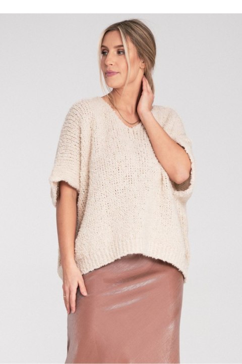 Sweter Damski Model M1109 Beige - Figl Figl Sweter Damski Model M1109 Beige - Figl Figl