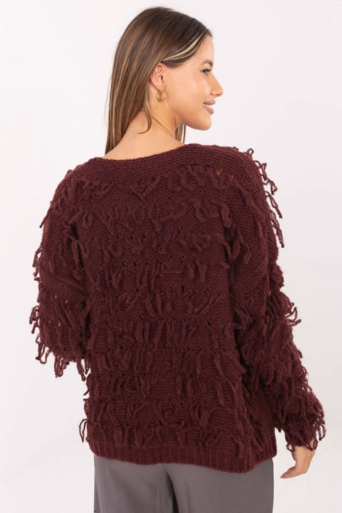 Sweter Kardigan Model MI-SW-1308.21 Bordo - Rue Paris Rue Paris Sweter Kardigan Model MI-SW-1308.21 Bordo - Rue Paris Rue Paris