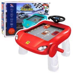 Symulator Jazdy Manualny Stolik Edukacyjny Czerwony LEAN Toys