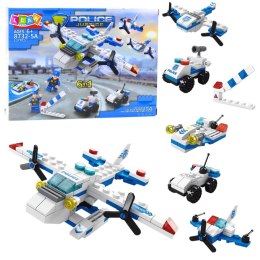 Zestaw Klocki Konstrukcyjne Helikopter Pojazdy 6w1 137 el. LEAN TOYS