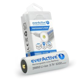 Akumulator 26650 everActive 3,7V Li-ion 5200mAh micro USB z zabezpieczeniem BOX Everactive