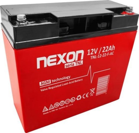 Akumulator żelowy Nexon AGM 12V 22Ah Long Life (12l) - głębokiego rozładowania i pracy cyklicznej Nexon