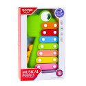 Cymbałki Instrument Muzyczny Dla Malucha 8 Płytek Dinozaur Zielony LEAN Toys