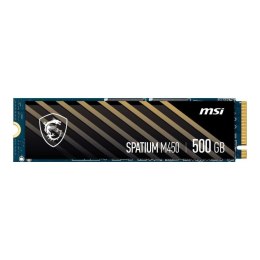 Dysk SSD MSI SPATIUM M450 V1 500GB PCIe 4.0 NVMe 1.4 M.2 2280 (3000/2000 MB/s) 3D NAND MSI