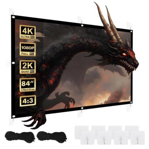 Ekran projekcyjny Maclean MC-166, 84", 175x131cm, obramowanie 25mm 4:3, haczyki do naciągu Maclean Ekran projekcyjny Maclean MC-166, 84", 175x131cm, obramowanie 25mm 4:3, haczyki do naciągu Maclean