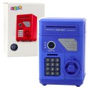 Elektroniczny Sejf Bankomat Skarbonka Na PIN Dla Dzieci Niebieski LEAN Toys