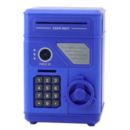 Elektroniczny Sejf Bankomat Skarbonka Na PIN Dla Dzieci Niebieski LEAN Toys