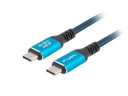 Kabel Lanberg USB-C M/M USB4 0,5M 240W 8K 60Hz Czarno-niebieski LANBERG