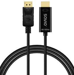 Kabel Savio CL-189 DisplayPort do HDMI 4K 60 Hz Savio
