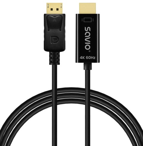 Kabel Savio CL-189 DisplayPort do HDMI 4K 60 Hz Savio
