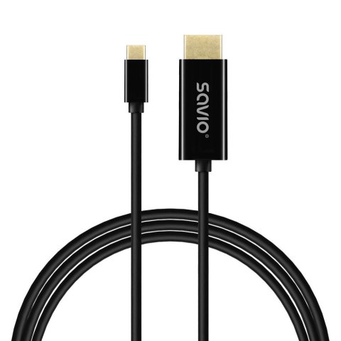 Kabel adapter Savio CL-191 USB-C do HDMI 30Hz 2m plastik Savio