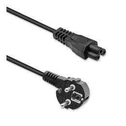 Kabel zasilający Qoltec kątowy SCHUKO | IEC C5 | Koniczynka | 3x1.0mm2 | 1.5m Qoltec