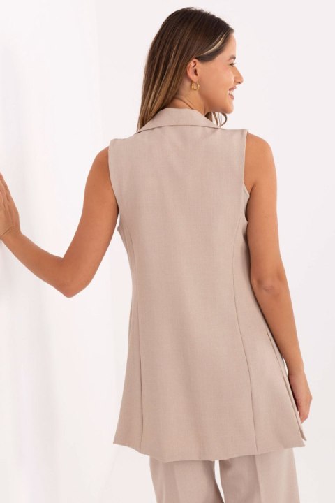 Kamizelka Model IT-KZ-FL5069.84 Beige - Rue Paris Rue Paris Kamizelka Model IT-KZ-FL5069.84 Beige - Rue Paris Rue Paris