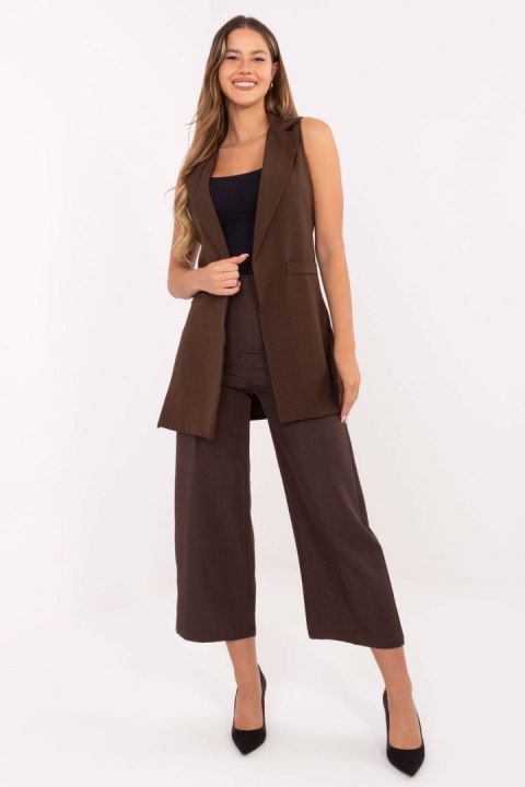 Kamizelka Model IT-KZ-FL5069.84 Brown - Rue Paris Rue Paris Kamizelka Model IT-KZ-FL5069.84 Brown - Rue Paris Rue Paris