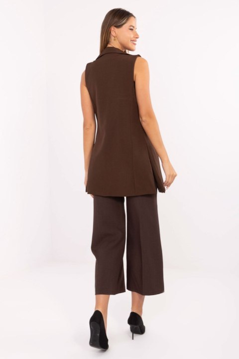 Kamizelka Model IT-KZ-FL5069.84 Brown - Rue Paris Rue Paris Kamizelka Model IT-KZ-FL5069.84 Brown - Rue Paris Rue Paris