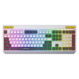 Klawiatura przewodowa Hator ICEFALL HTK405US podświetlana gaming programowalna biało-czarna HATOR