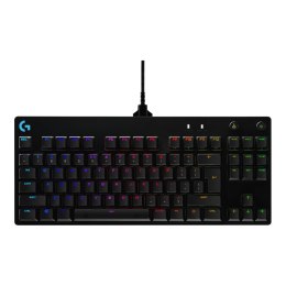 Klawiatura przewodowa Logitech G PRO GX Blue RGB USB US czarna Logitech
