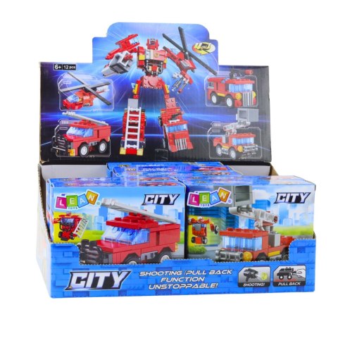 Klocki konstrukcyjne pojazdy 4w1 LEAN Toys Klocki konstrukcyjne pojazdy 4w1 LEAN Toys