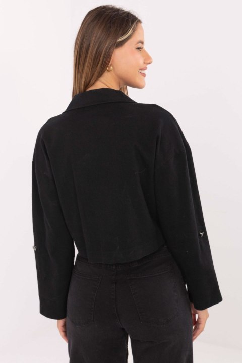 Kurtka Damska Model IT-KR-FL7029.72 Black - Rue Paris Rue Paris Kurtka Damska Model IT-KR-FL7029.72 Black - Rue Paris Rue Paris