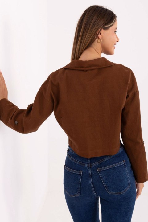 Kurtka Damska Model IT-KR-FL7029.72 Light Brown - Rue Paris Rue Paris Kurtka Damska Model IT-KR-FL7029.72 Light Brown - Rue Paris Rue Paris