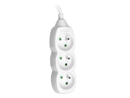 Listwa zasilająca Tracer PowerCord 1,5m 3 gniazda biała Tracer