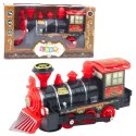Lokomotywa Klasyczna Elektryczna Czujnik Przeszkód Światła Dźwięki LEAN Toys