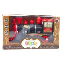 Lokomotywa Klasyczna Elektryczna Czujnik Przeszkód Światła Dźwięki LEAN Toys