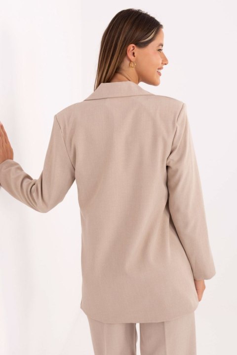 Marynarka Model IT-MA-FL8315.85 Beige - Rue Paris Rue Paris Marynarka Model IT-MA-FL8315.85 Beige - Rue Paris Rue Paris
