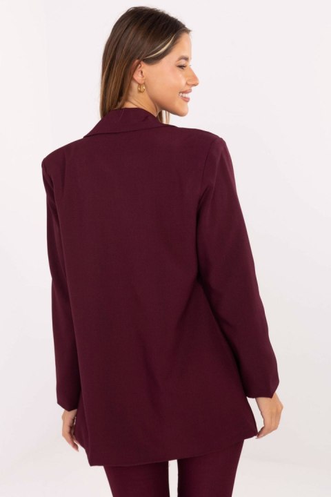 Marynarka Model IT-MA-FL8315.85 Bordo - Rue Paris Rue Paris Marynarka Model IT-MA-FL8315.85 Bordo - Rue Paris Rue Paris