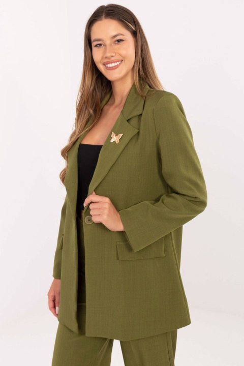 Marynarka Model IT-MA-FL8315.85 Oliwka - Rue Paris Rue Paris Marynarka Model IT-MA-FL8315.85 Oliwka - Rue Paris Rue Paris