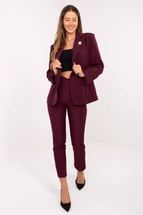 Marynarka Model IT-MA-FL8391.87 Bordo - Rue Paris Rue Paris Marynarka Model IT-MA-FL8391.87 Bordo - Rue Paris Rue Paris
