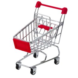 Mini Wózek Sklepowy Metalowy Odgrywanie Scen Dla Lalek Ozdoba LEAN Toys