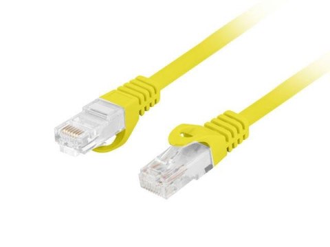Patchcord Lanberg UTP kat.6 0,5m LSZH CU fluke passed żółty LANBERG