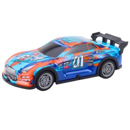 Samochód Wyścigowy Zdalnie Sterowany Świecąca Obudowa Pomarańczowo-Turkusowy LEAN Toys