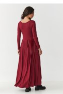 Sukienka Model M896 Bordo - Makadamia Makadamia Sukienka Model M896 Bordo - Makadamia Makadamia