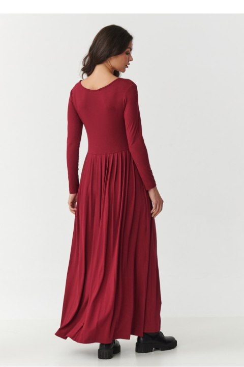 Sukienka Model M896 Bordo - Makadamia Makadamia Sukienka Model M896 Bordo - Makadamia Makadamia