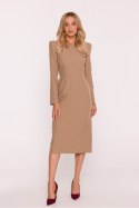 Sukienka Model S412 Beige - Stylove Stylove