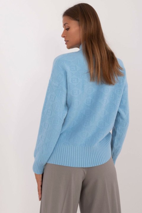Sweter Damski Model AT-SW-2339.54 Blue - AT AT Sweter Damski Model AT-SW-2339.54 Blue - AT AT