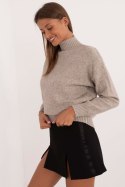 Sweter Damski Model AT-SW-2339.54 Dark Beige - AT AT Sweter Damski Model AT-SW-2339.54 Dark Beige - AT AT