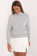 Sweter Damski Model AT-SW-2339.54 Light Grey - AT AT Sweter Damski Model AT-SW-2339.54 Light Grey - AT AT