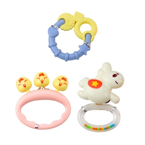 Zestaw Grzechotki Gryzaki Dla Niemowlaka Pastelowe Kolory 7 szt. LEAN Toys Zestaw Grzechotki Gryzaki Dla Niemowlaka Pastelowe Kolory 7 szt. LEAN Toys