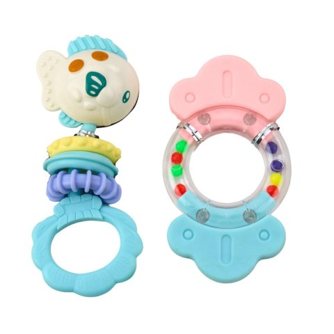 Zestaw Grzechotki Gryzaki Dla Niemowlaka Pastelowe Kolory 7 szt. LEAN Toys Zestaw Grzechotki Gryzaki Dla Niemowlaka Pastelowe Kolory 7 szt. LEAN Toys