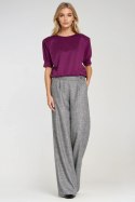 Bluza z krótkim rękawem BL12 Purpura - Nife Nife