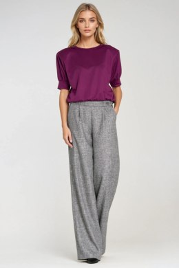 Bluza z krótkim rękawem BL12 Purpura - Nife Nife